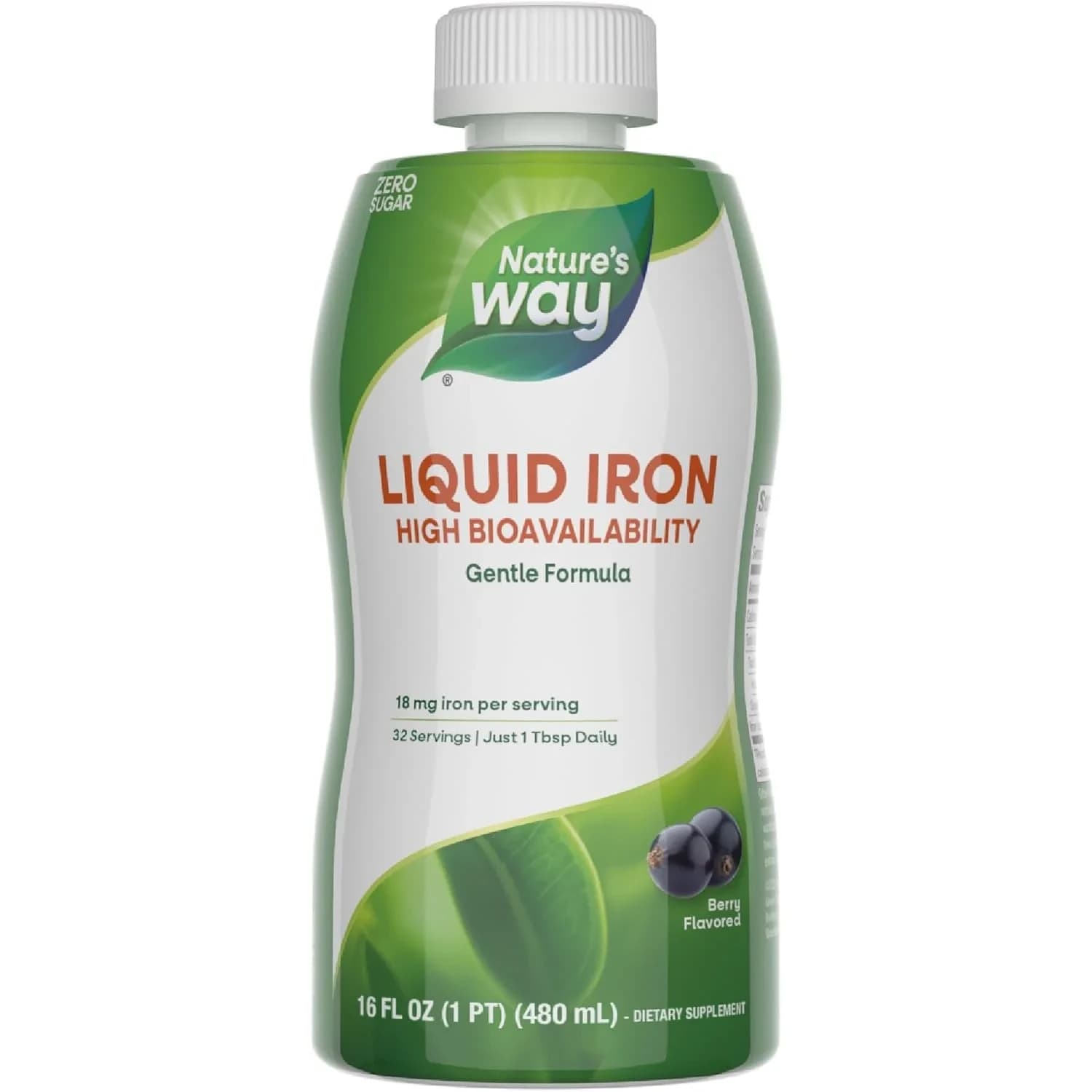 Nature's Way Liquid Iron Supplement Berry 473ml (16 Fl Oz) | Supports Red Blood Cell Production & Energy Metabolism