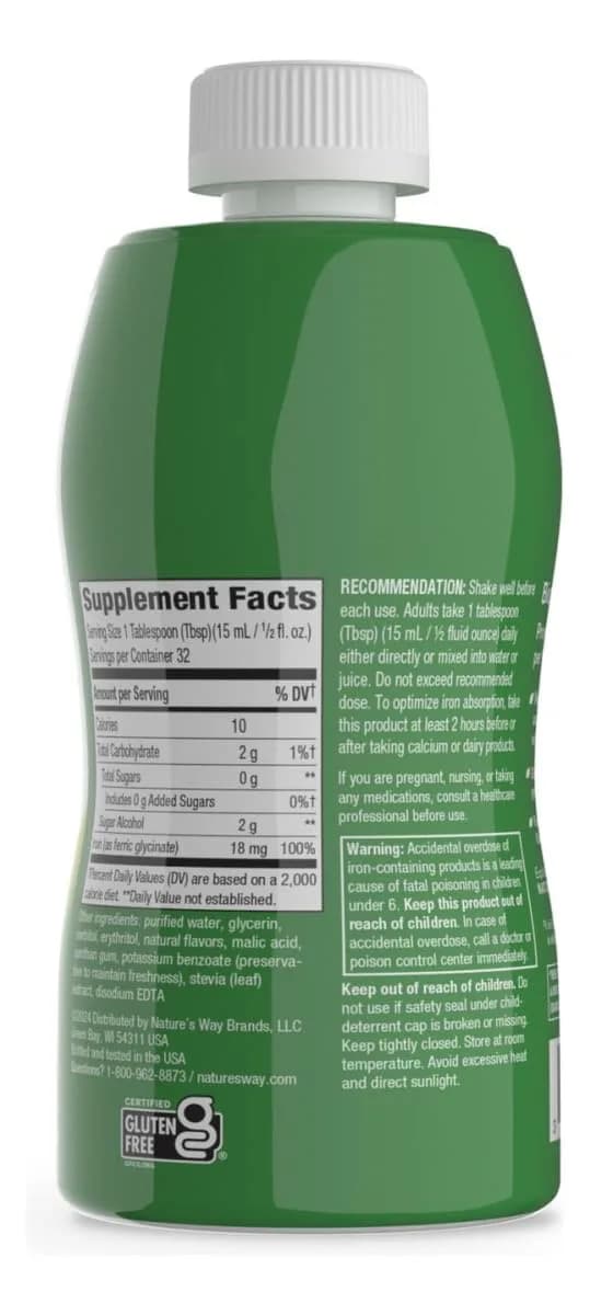 Nature's Way Liquid Iron Supplement Berry 473ml (16 Fl Oz) | Supports Red Blood Cell Production & Energy Metabolism - view 3