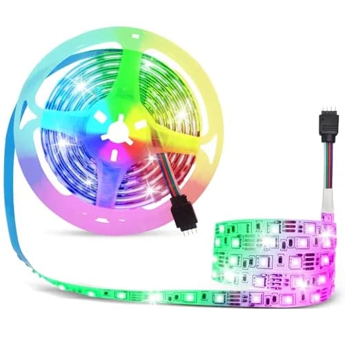 econoLED 12V RGB LED Strip Lights, 16.4ft/5m, Multi-Colors | Color Changing, Non-Waterproof thumbnail 1