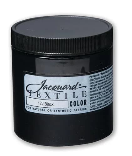 Jacquard Textile Paint Black 236ml (8 Fl Oz) | Permanent Fabric Color for All Fibers thumbnail 1