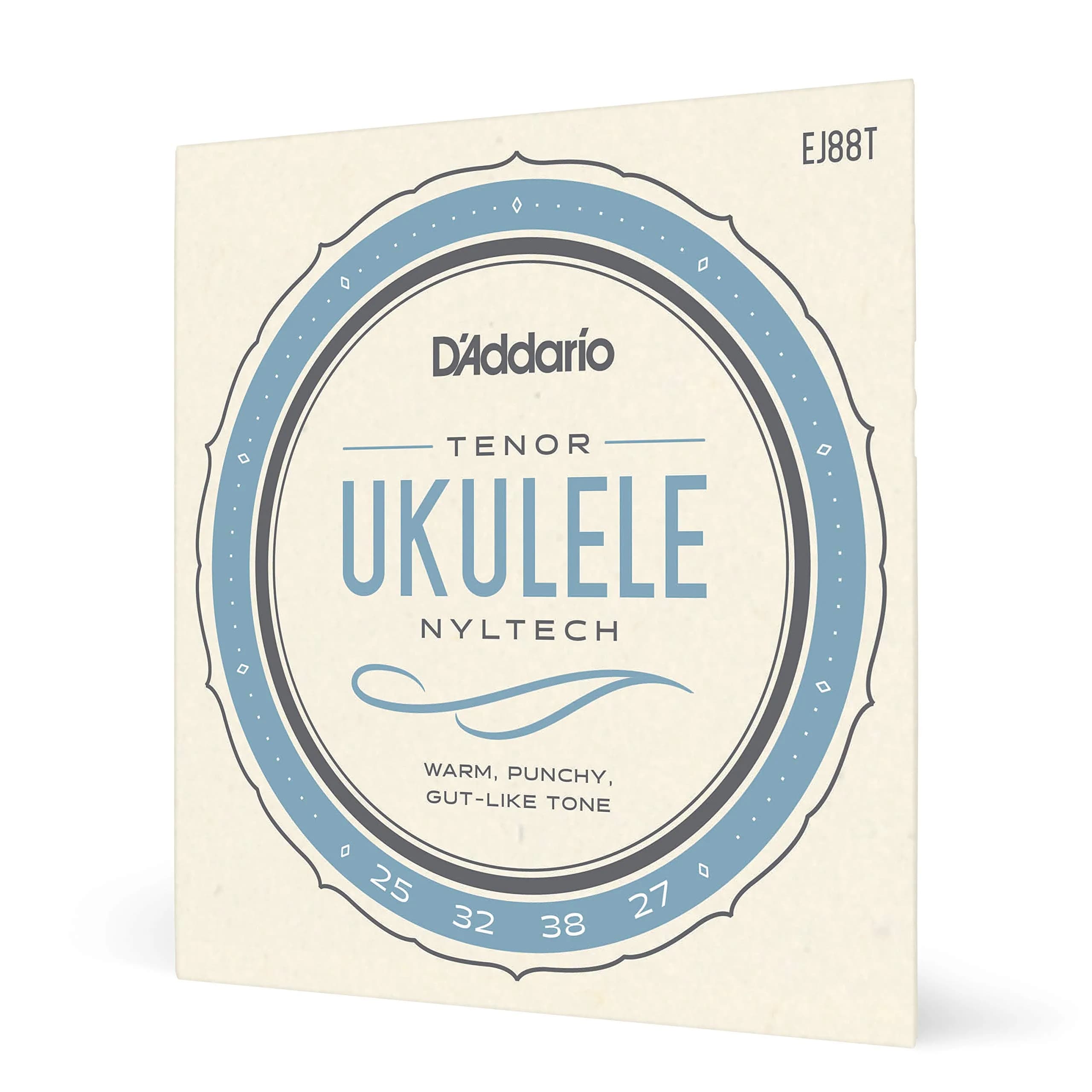 D'Addario Nyltech Tenor Ukulele Strings EJ88T (4-String Set) | Bright, Projecting Tone