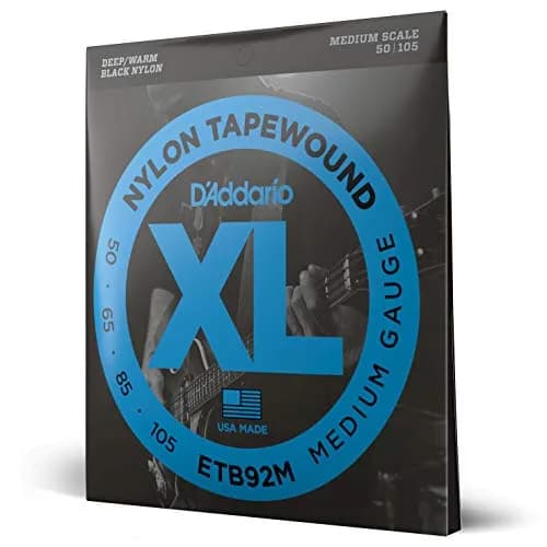 D'Addario Tapewound Bass Strings ETB92M Medium Scale 50-105 | Warm Deep Tone for Bass Guitars thumbnail 1