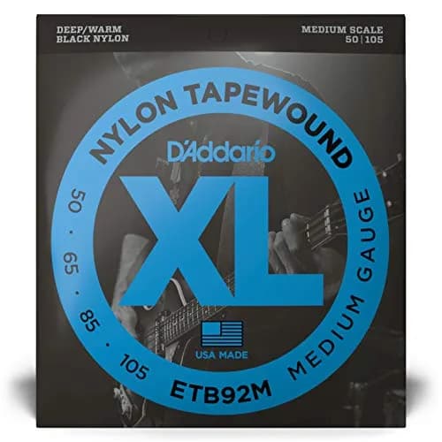 D'Addario Tapewound Bass Strings ETB92M Medium Scale 50-105 | Warm Deep Tone for Bass Guitars thumbnail 2