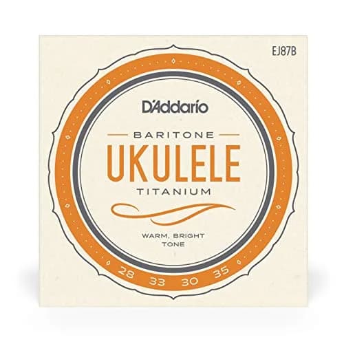 D'Addario Titanium Baritone Ukulele Strings EJ87B (4-String Set) | Bright, Projecting Tone thumbnail 2