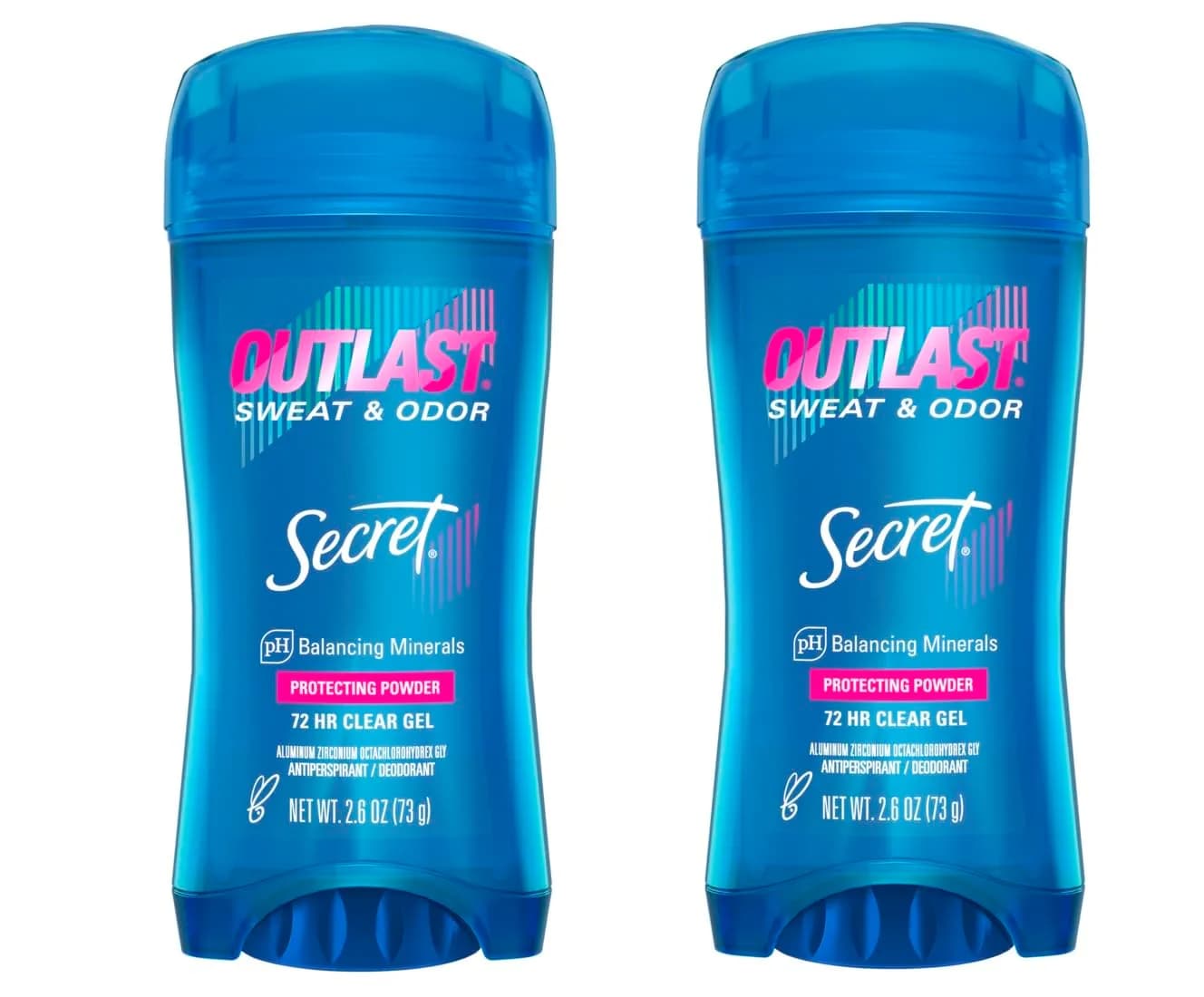 Secret Outlast Xtend Clear Gel Antiperspirant Deodorant 70ml (2.6 oz Pack of 2) | 48-Hour Odor Protection - main product image