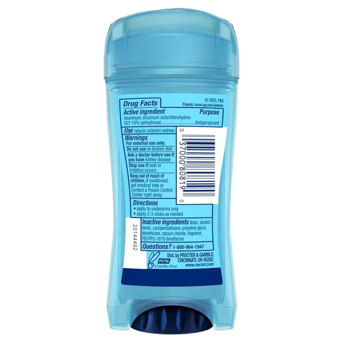 Secret Outlast Xtend Clear Gel Antiperspirant Deodorant 70ml (2.6 oz Pack of 2) | 48-Hour Odor Protection - view 2