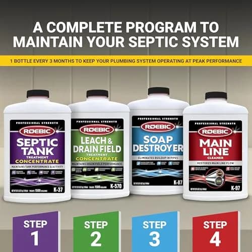 Roebic K-37-Q-C1500-4 Septic Tank Treatment 946ml (32 Fl Oz) | Prevents Clogs & Odors thumbnail 6