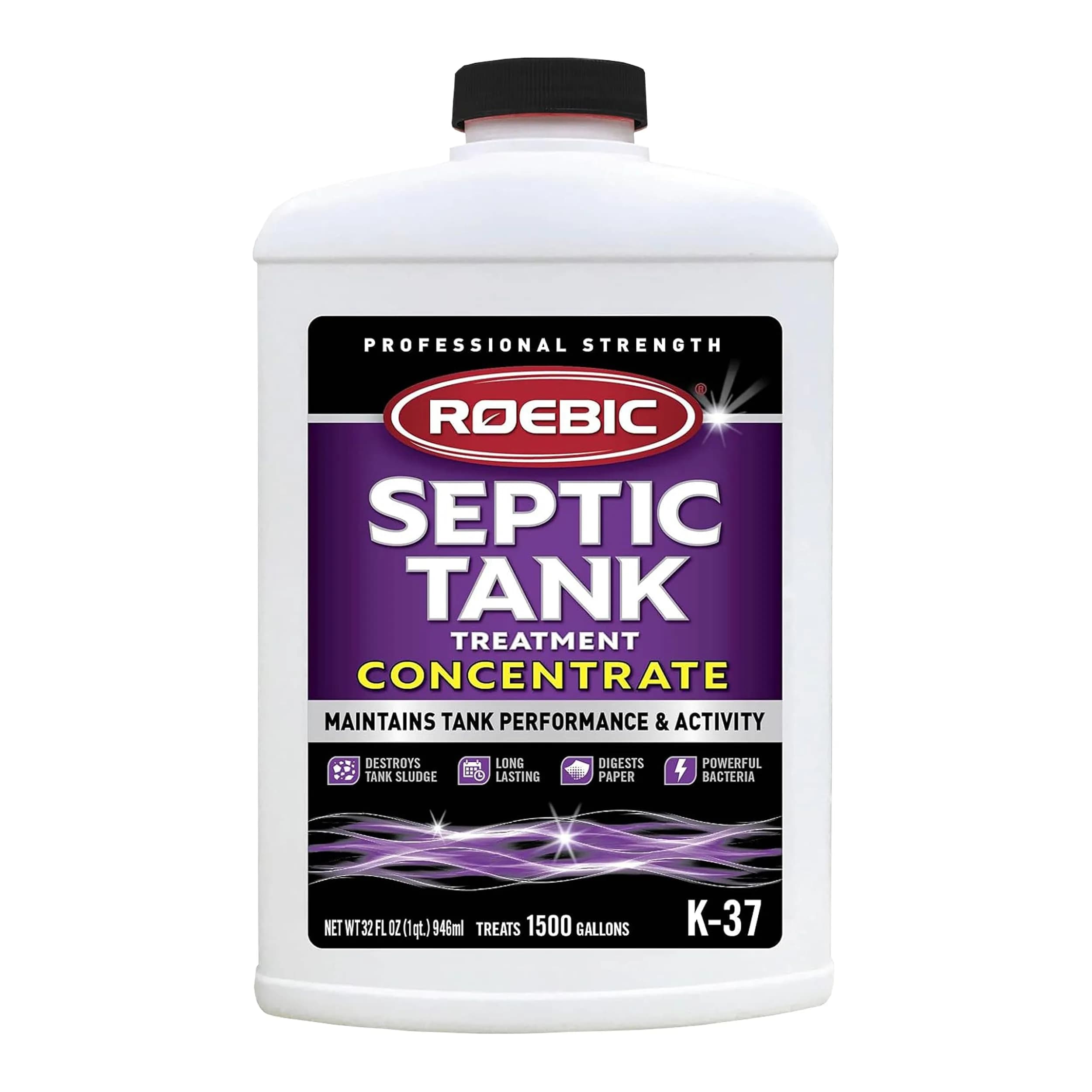 Roebic K-37-Q-C1500-4 Septic Tank Treatment 946ml (32 Fl Oz) | Prevents Clogs & Odors - main product image