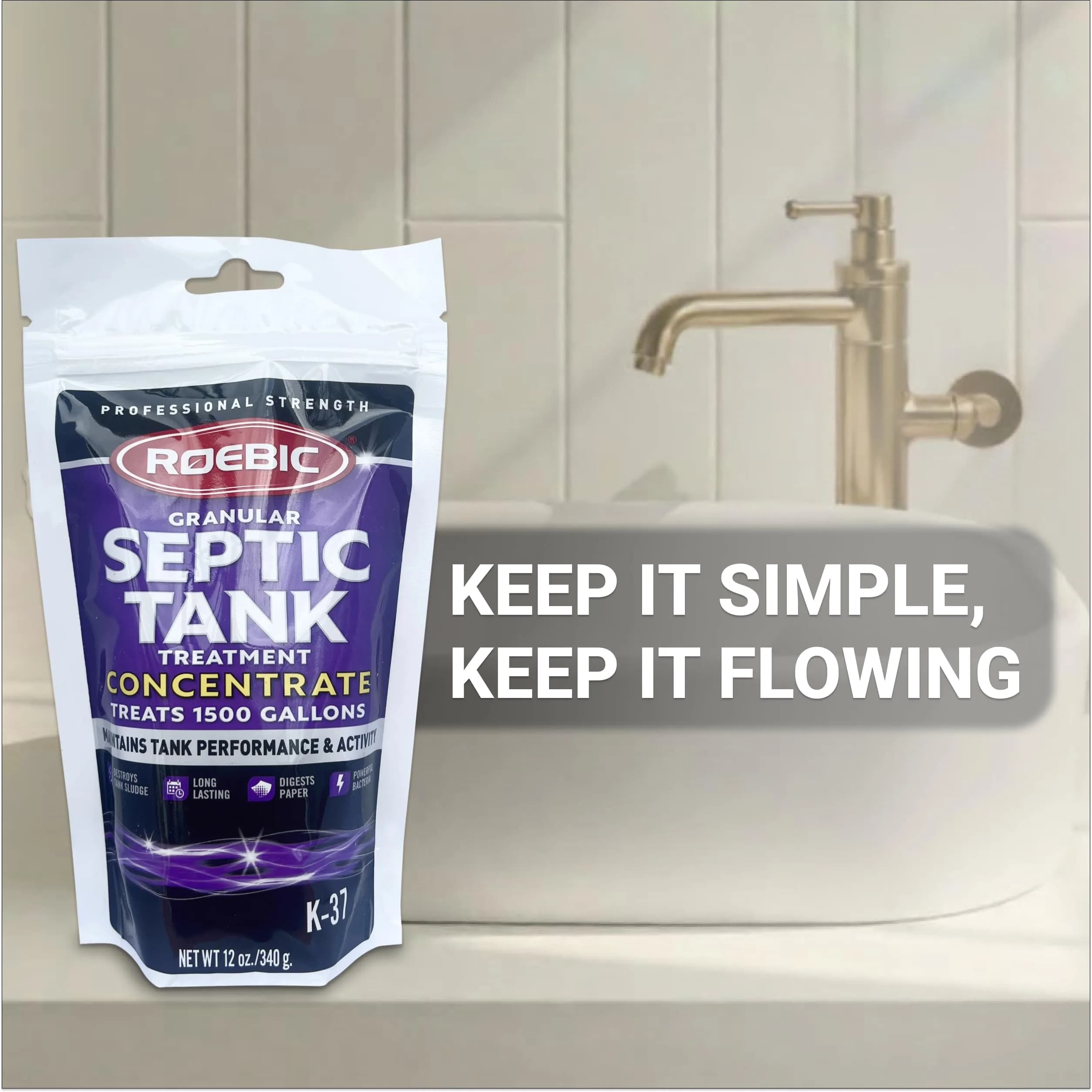 Roebic K-37-BAG Granular Septic Tank Treatment Concentrate 12 oz (340 g) | Digests Waste & Prevents Clogs - view 5