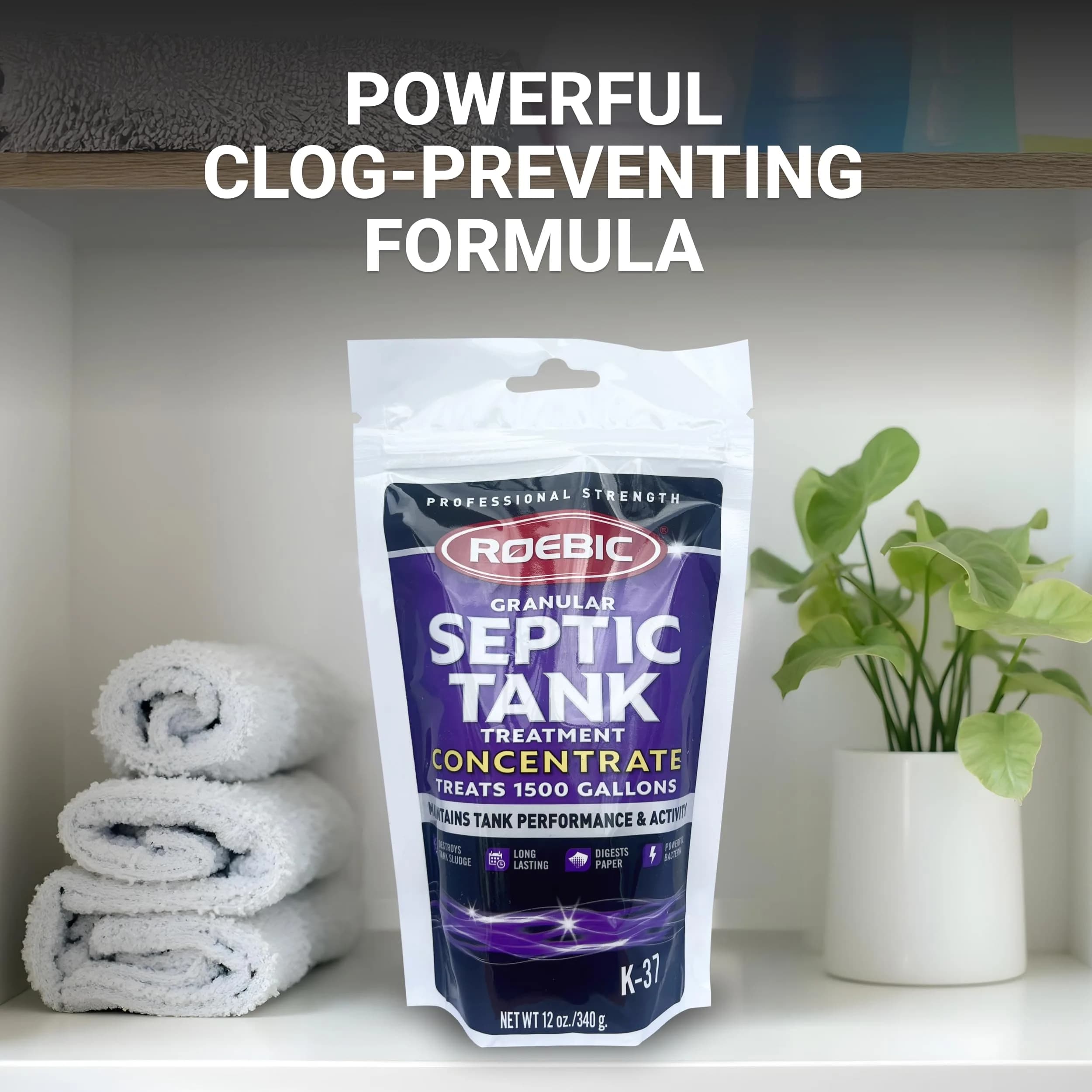Roebic K-37-BAG Granular Septic Tank Treatment Concentrate 12 oz (340 g) | Digests Waste & Prevents Clogs - view 6