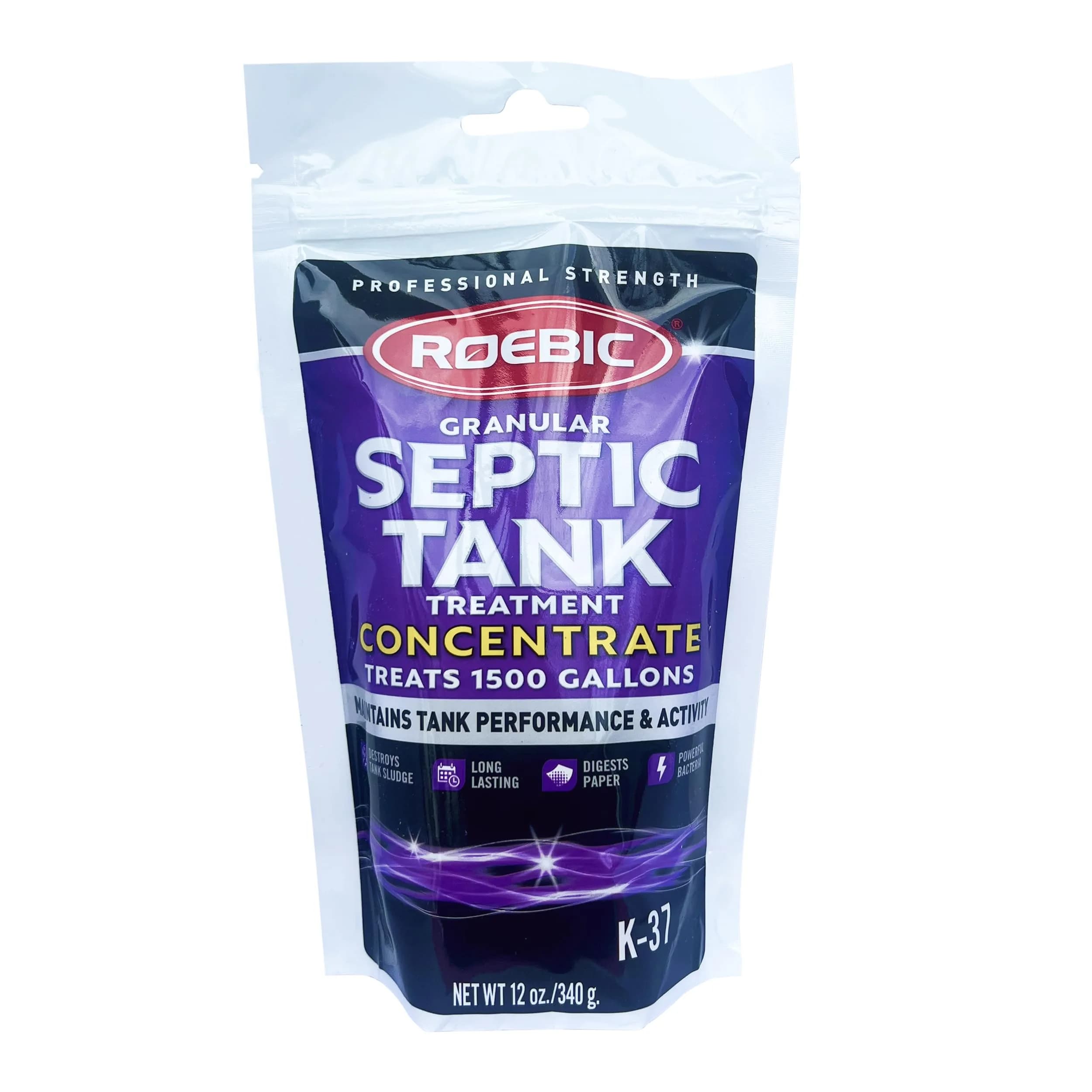 Roebic K-37-BAG Granular Septic Tank Treatment Concentrate 12 oz (340 g) | Digests Waste & Prevents Clogs - main product image