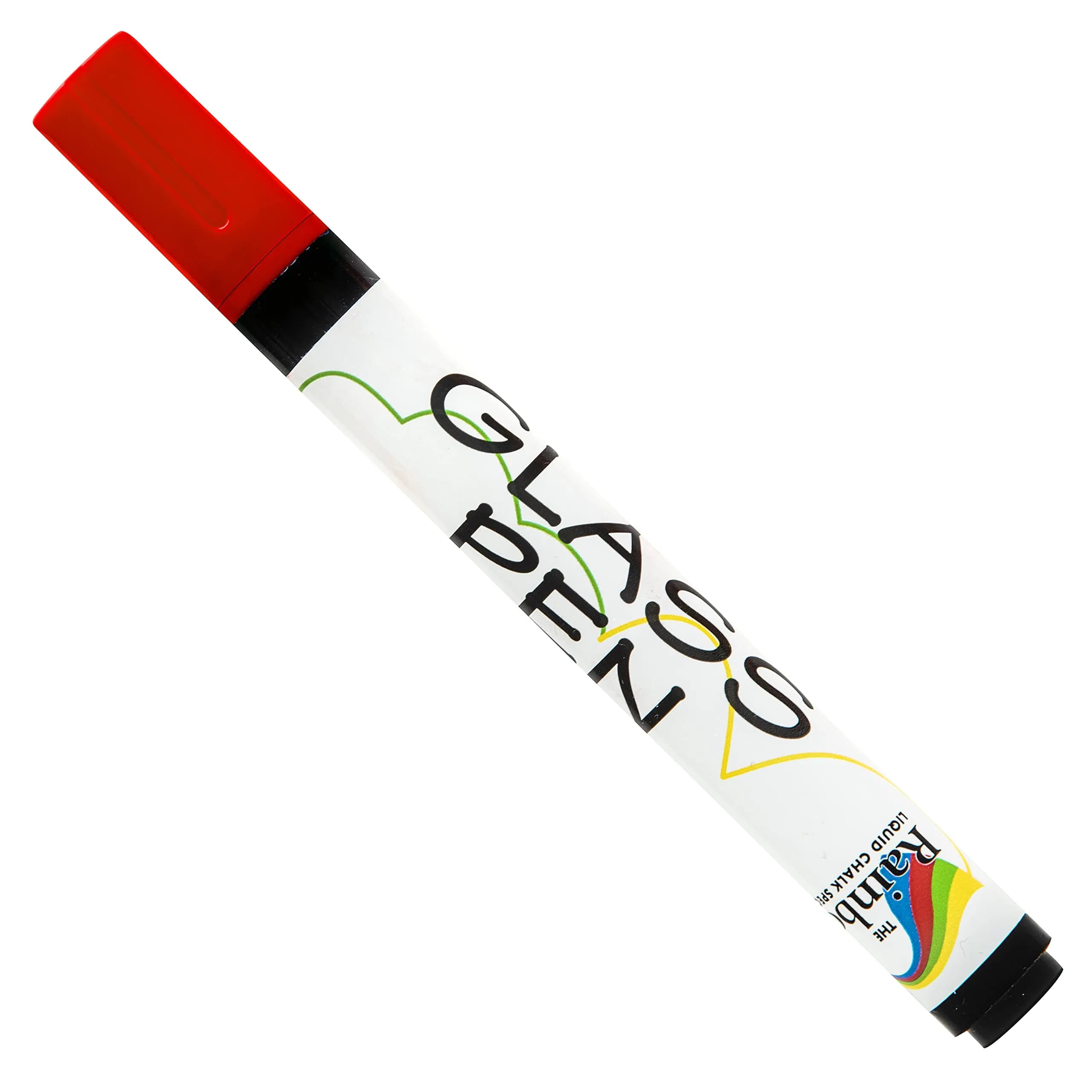 Rainbow Chalk Markers Limited Glass Pen Window Marker Red Fine Tip 5mm (0.2 in) | Non-Toxic Water-Based Ink — Red