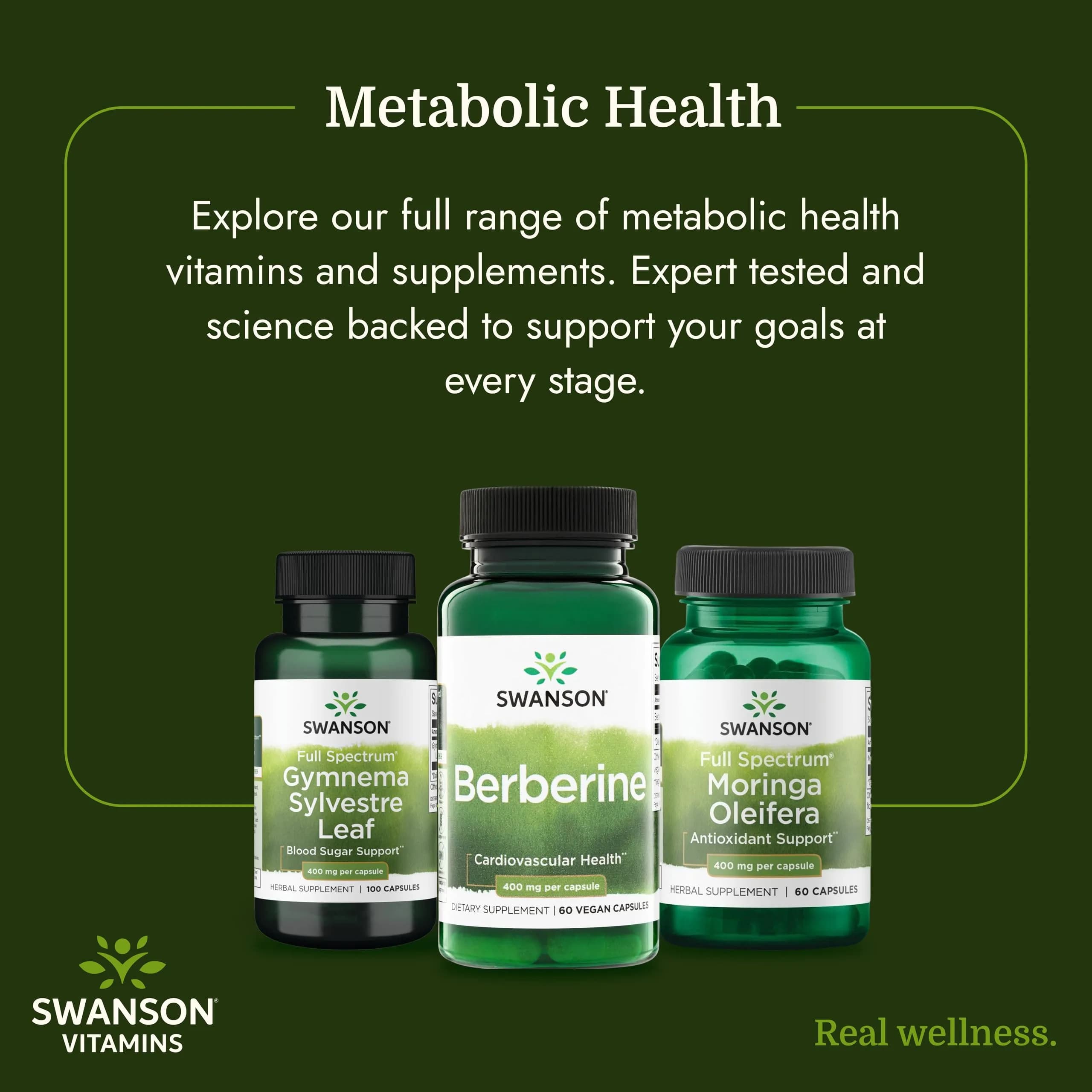 Swanson Berberine HCl Metabolic Health 400 mg 60 Vegan Capsules | Supports Cardiovascular & Metabolic Health - view 6