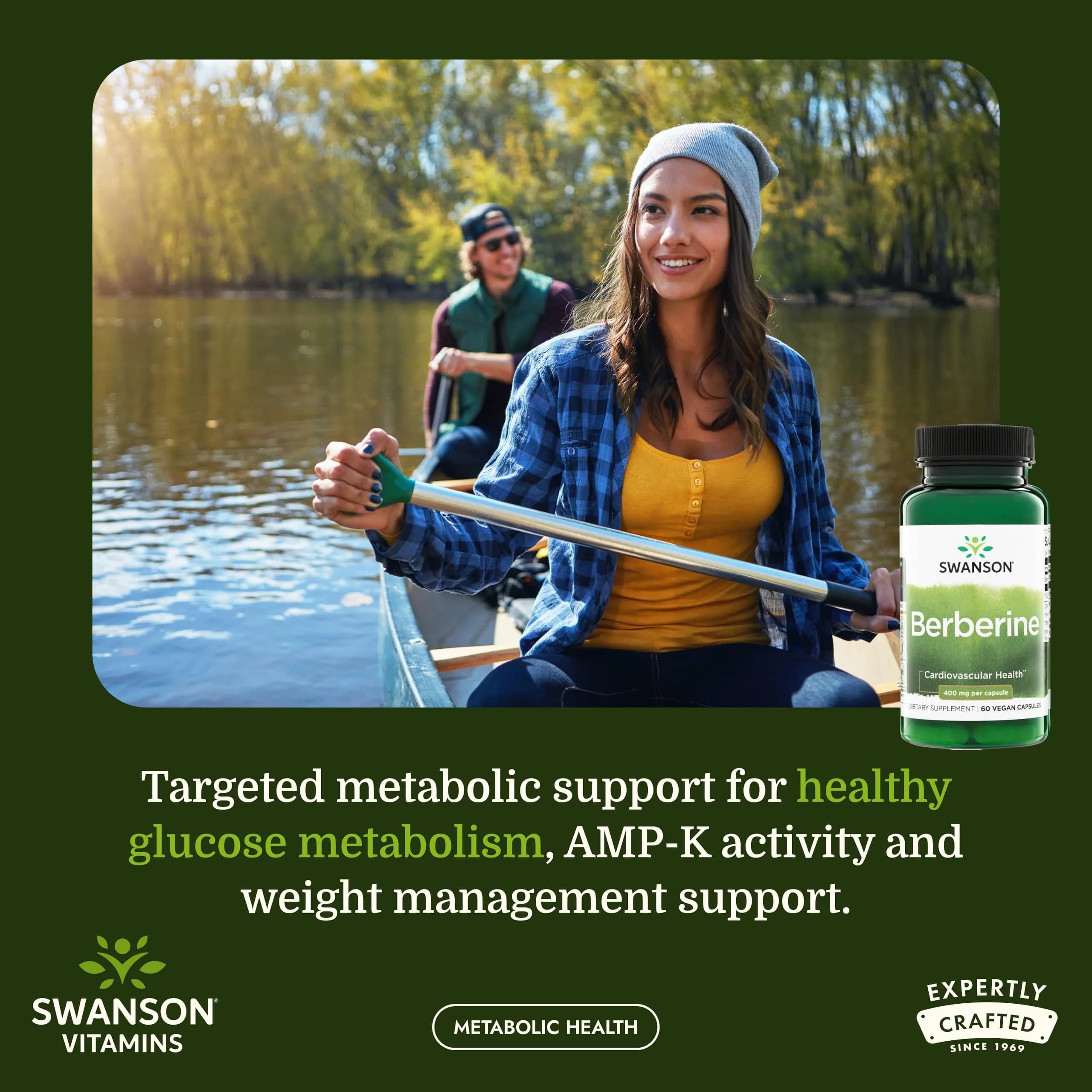Swanson Berberine HCl Metabolic Health 400 mg 60 Vegan Capsules | Supports Cardiovascular & Metabolic Health - view 2