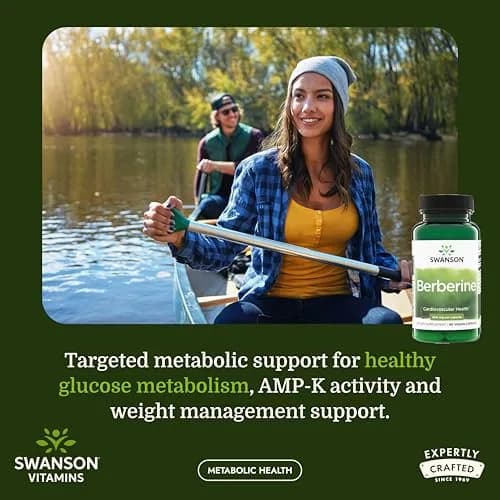 Swanson Berberine HCl Metabolic Health 400 mg 60 Vegan Capsules | Supports Cardiovascular & Metabolic Health thumbnail 2