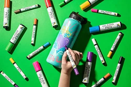 Rainbow Chalk Markers Limited Glass Pen Window Marker Green Fine Tip 5mm (0.2 inch) | Non-Toxic Water-Based Ink thumbnail 4