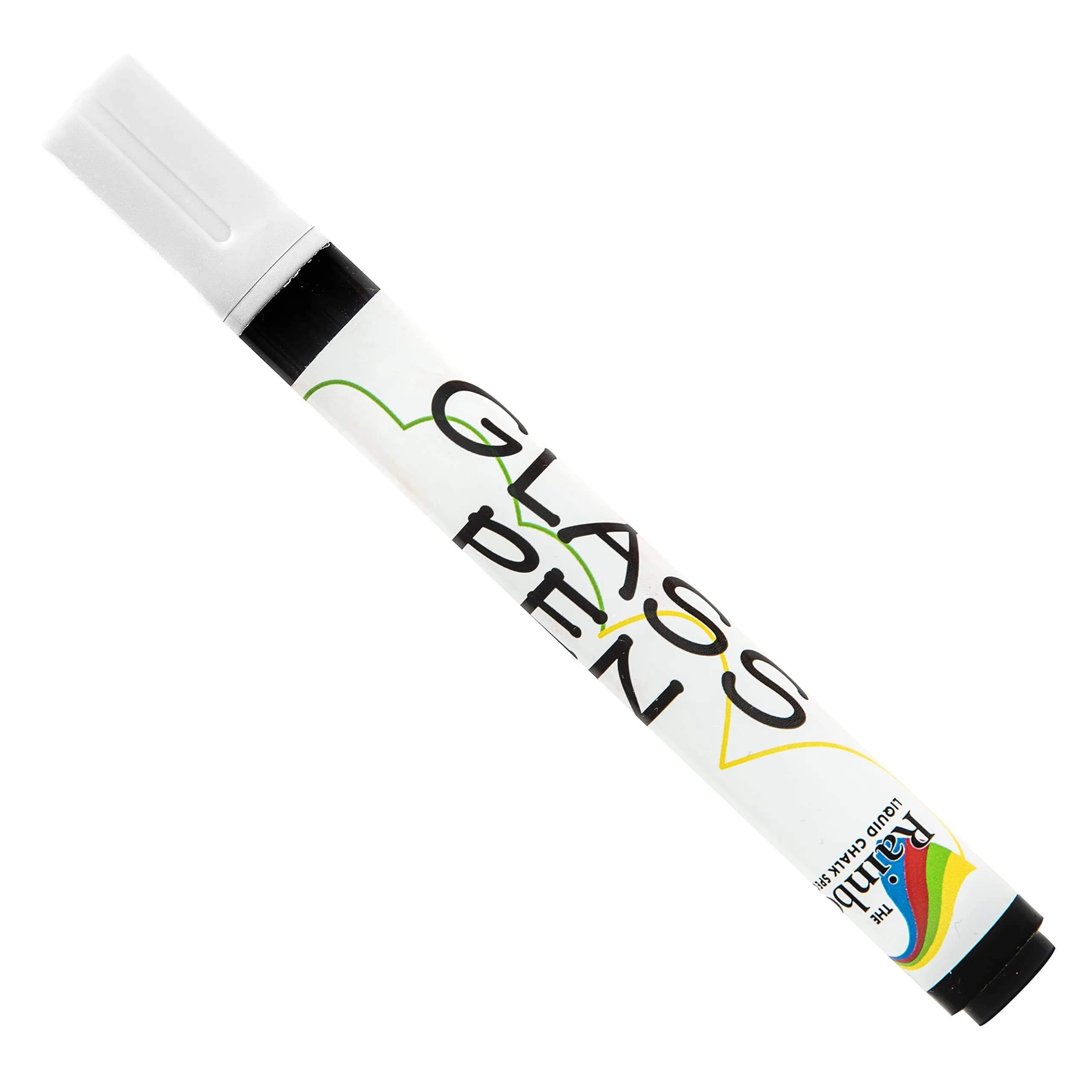 Rainbow Chalk Markers Limited Glass Pen Window Marker Red Fine Tip 5mm (0.2 in) | Non-Toxic Water-Based Ink — White