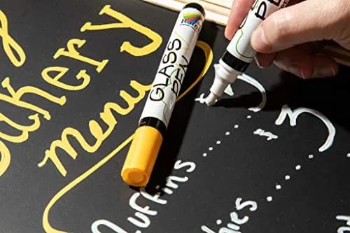 Rainbow Chalk Markers Limited Glass Pen Window Marker White Fine Tip | Writes on Glass, Mirrors, Windows thumbnail 6