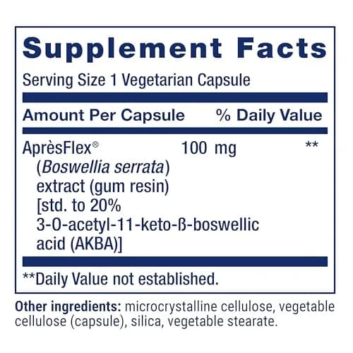 Life Extension 5-LOX Inhibitor with AprèsFlex® 60 Capsules | Supports Joint & Arterial Health thumbnail 3