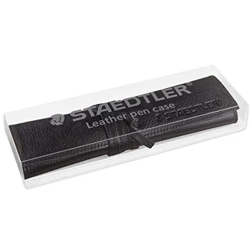 STAEDTLER Leather Pencil Case Black 900 LC-BK | Luxurious Cowhide, 4 Compartments, Unisex thumbnail 3