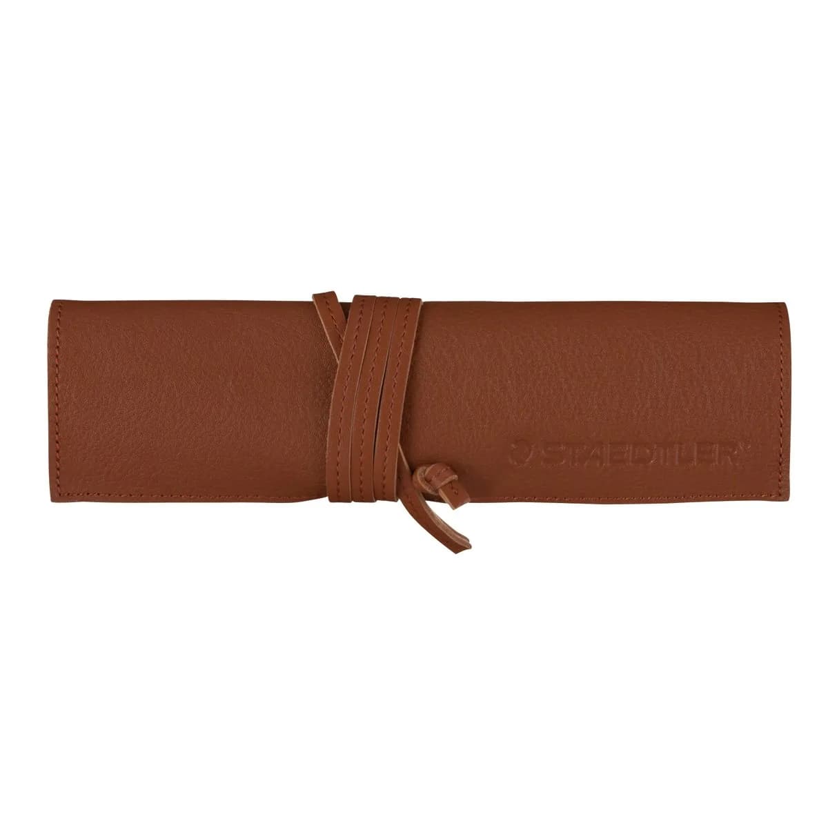 STAEDTLER Leather Pencil Case Brown 900 LC-CA | Unisex Cowhide Organizer with 4 Compartments — Braun