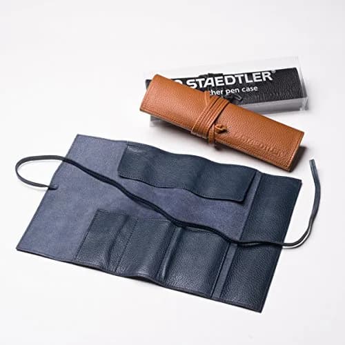 STAEDTLER Leather Pencil Case Brown 900 LC-CA | Unisex Cowhide Organizer with 4 Compartments thumbnail 4