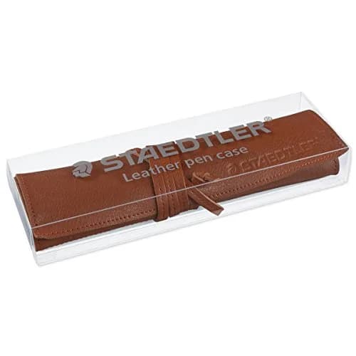 STAEDTLER Leather Pencil Case Brown 900 LC-CA | Unisex Cowhide Organizer with 4 Compartments thumbnail 3