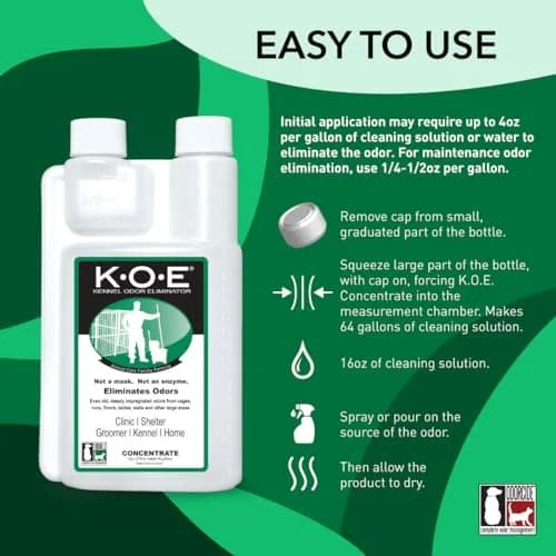 Odorcide KOE Kennel Odor Eliminator Concentrate 480ml (16 Fl Oz) | Veterinary Strength Odor Eliminator thumbnail 2
