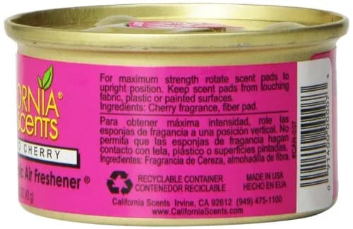 California Scents Coronado Cherry Spillproof Organic Air Freshener 156g (6oz) | 4-Pack, Lasts 60 Days thumbnail 2