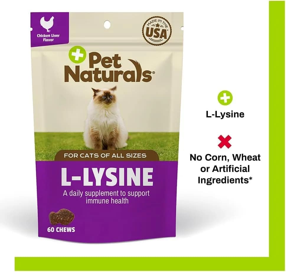 Pet Naturals Lysine Chews for Cats, Chicken Flavor, 60 Count | Immune & Respiratory Support for Cats thumbnail 2