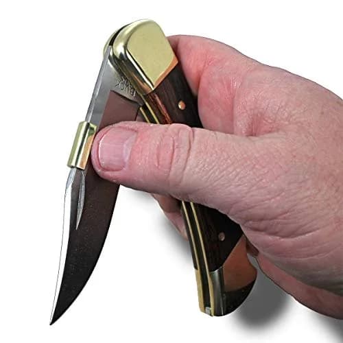 Kwik Thumb Bar - Brass for Buck 110 & Folders | Attachable Thumb Stud for One-Handed Opening thumbnail 1
