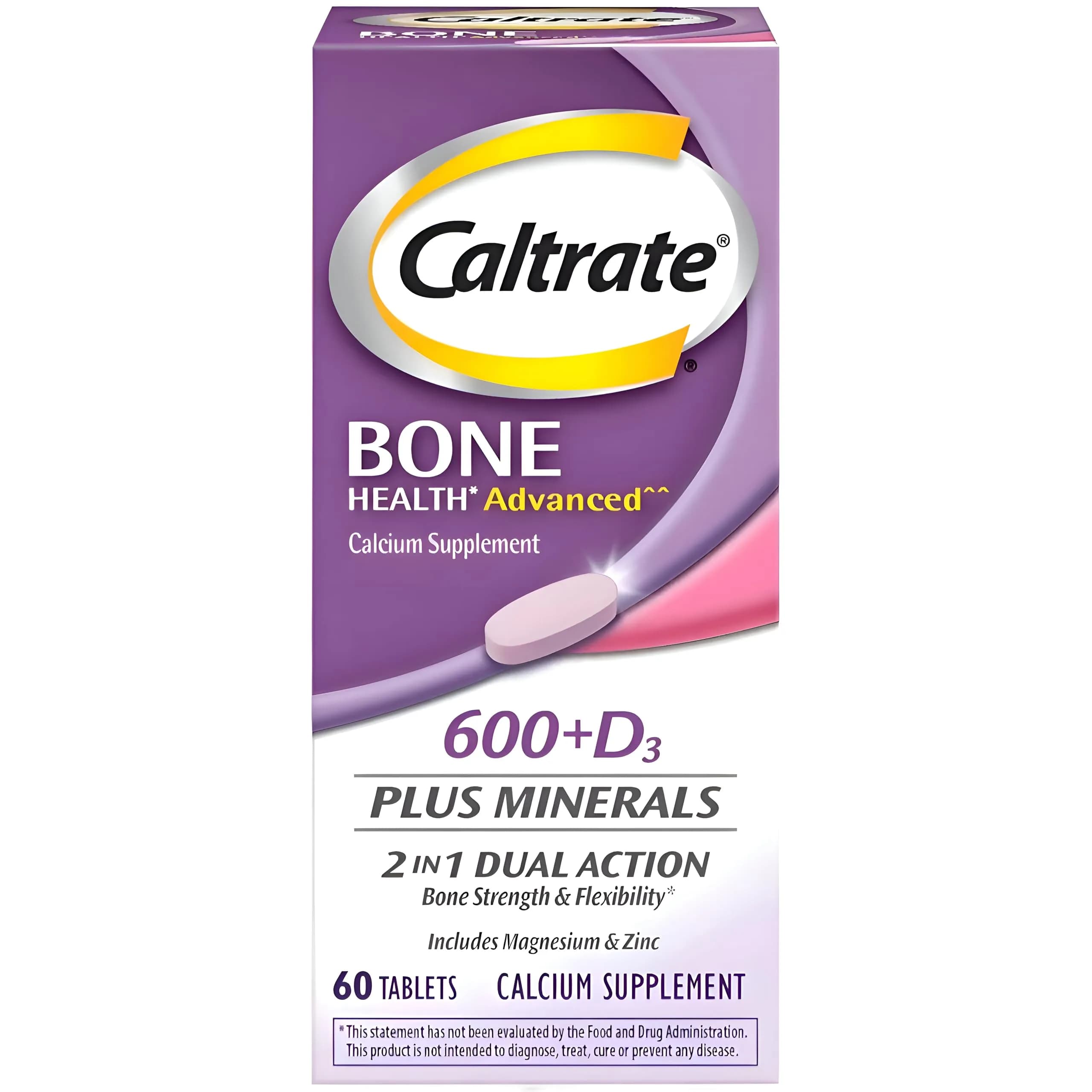 Caltrate 600 Plus D3 Plus Minerals Calcium and Vitamin D Supplement Tablets 165 Count | Bone Strength & Flexibility — Plus Minerals