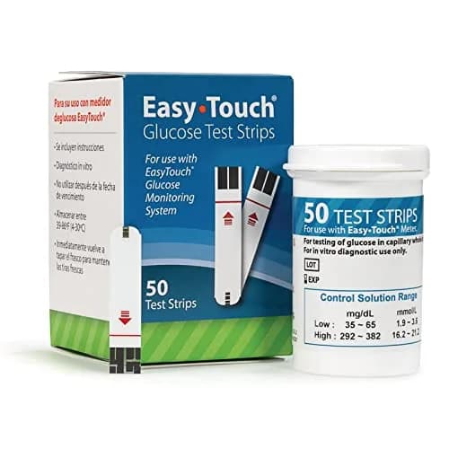 Easy Touch Glucose Test Strips (50ct) | Fast 5-Second Blood Sugar Results for India thumbnail 1
