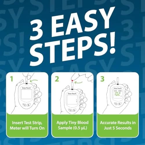 Easy Touch Glucose Test Strips (50ct) | Fast 5-Second Blood Sugar Results for India thumbnail 3