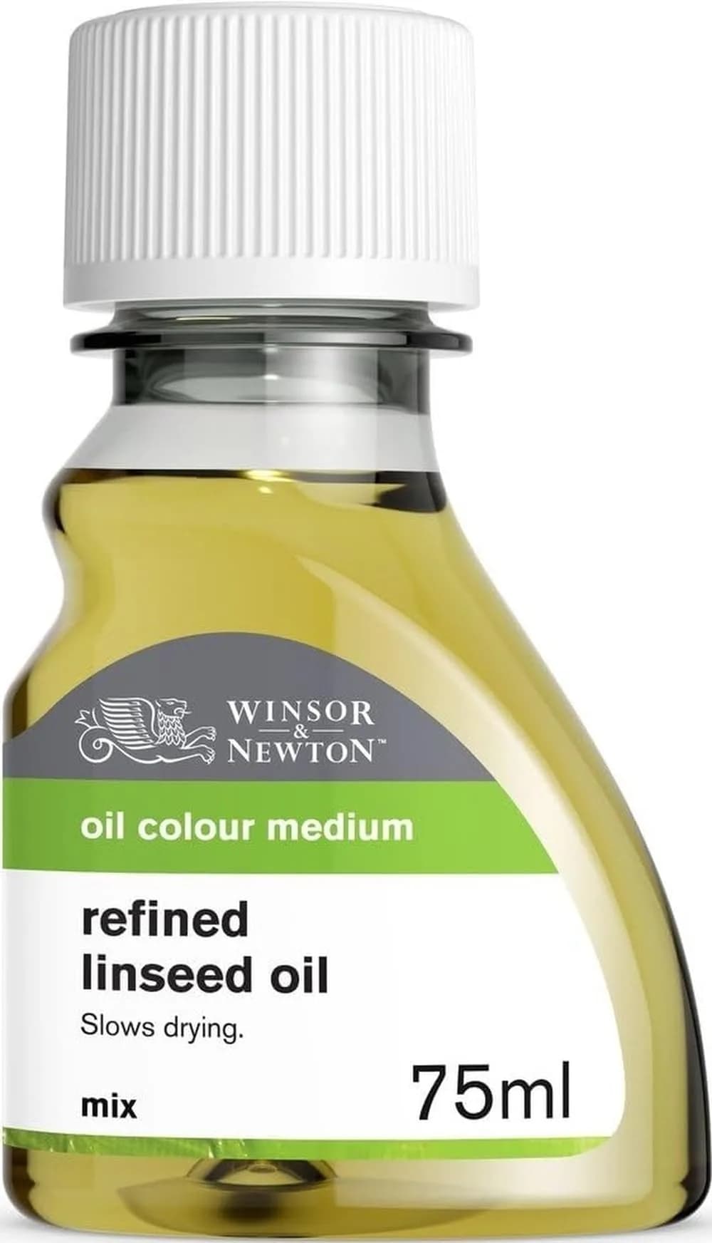 Winsor & Newton Refined Linseed Oil 75ml (2.53 Fl Oz) | Slows Drying, Improves Flow, Enhances Gloss — 2.53 Fl Oz