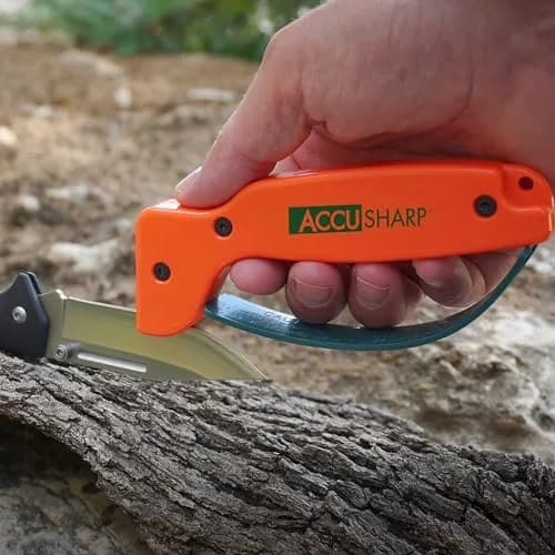 AccuSharp Knife Sharpener Blaze Orange | Sharpens Straight & Serrated Knives in 10 Seconds thumbnail 4