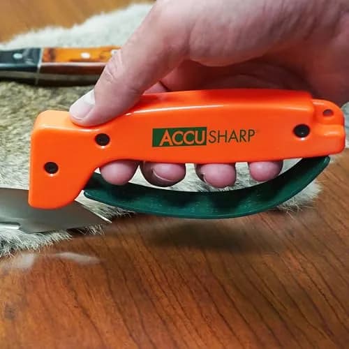 AccuSharp Knife Sharpener Blaze Orange | Sharpens Straight & Serrated Knives in 10 Seconds thumbnail 6