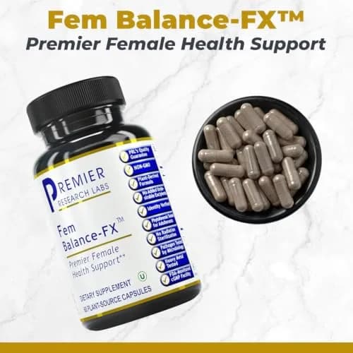 Premier Research Labs Fem Balance FX - 60 Vegetarian Capsules | Supports Women's Hormone Balance thumbnail 2