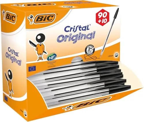 BIC Cristal Original Ballpoint Pens 1.0mm | Classic Smudge-Free Writing for School & Office thumbnail 1