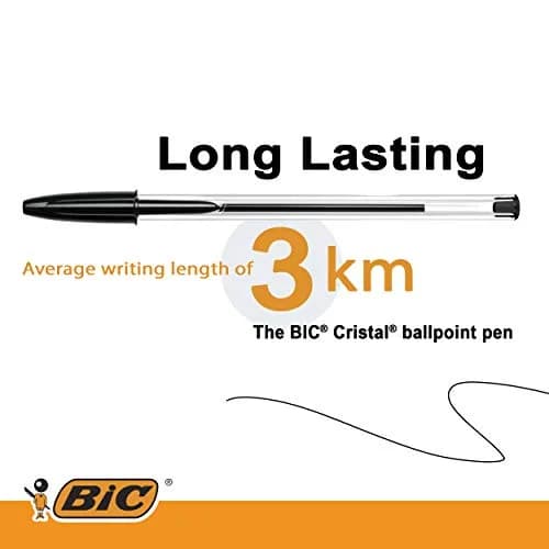 BIC Cristal Original Ballpoint Pens 1.0mm | Classic Smudge-Free Writing for School & Office thumbnail 4