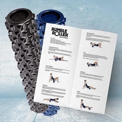 RumbleRoller Original Textured Foam Roller - Compact 12-Inch Blue | Deep Tissue Massage Therapy thumbnail 2