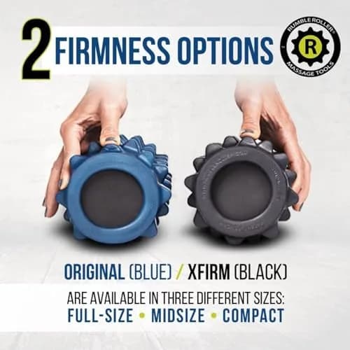 RumbleRoller Original Textured Foam Roller - Compact 12-Inch Blue | Deep Tissue Massage Therapy thumbnail 3