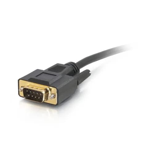 C2G Velocity DB9 Male to 3.5mm Male Serial RS232 Adapter Cable, Black 0.45m (1.5 Feet) thumbnail 2