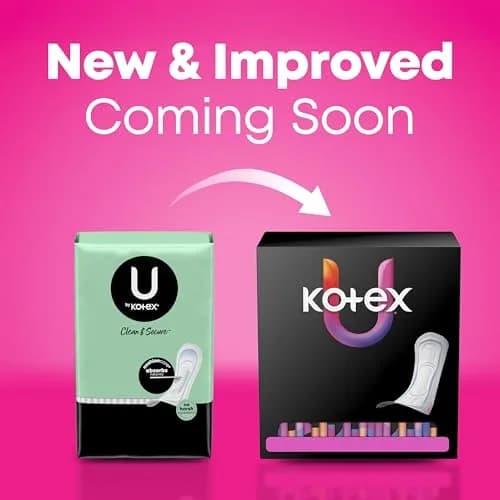 U by Kotex Clean & Secure Ultra Thin Pads Heavy Absorbency 56 Count | Dermatologist Tested & Hypoallergenic thumbnail 2