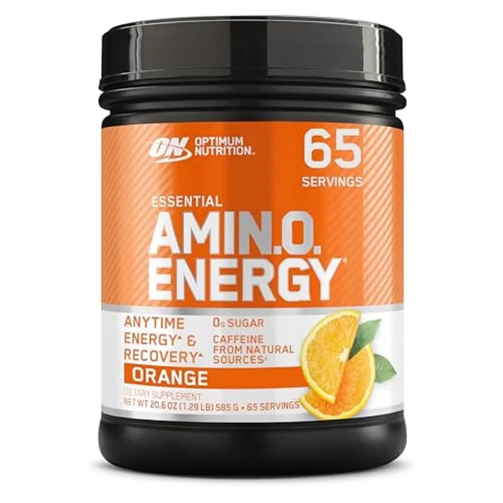 Optimum Nutrition Amino Energy Pre Workout Powder, Orange Cooler, 65 Servings | Energy & Muscle Recovery Blend - main product image