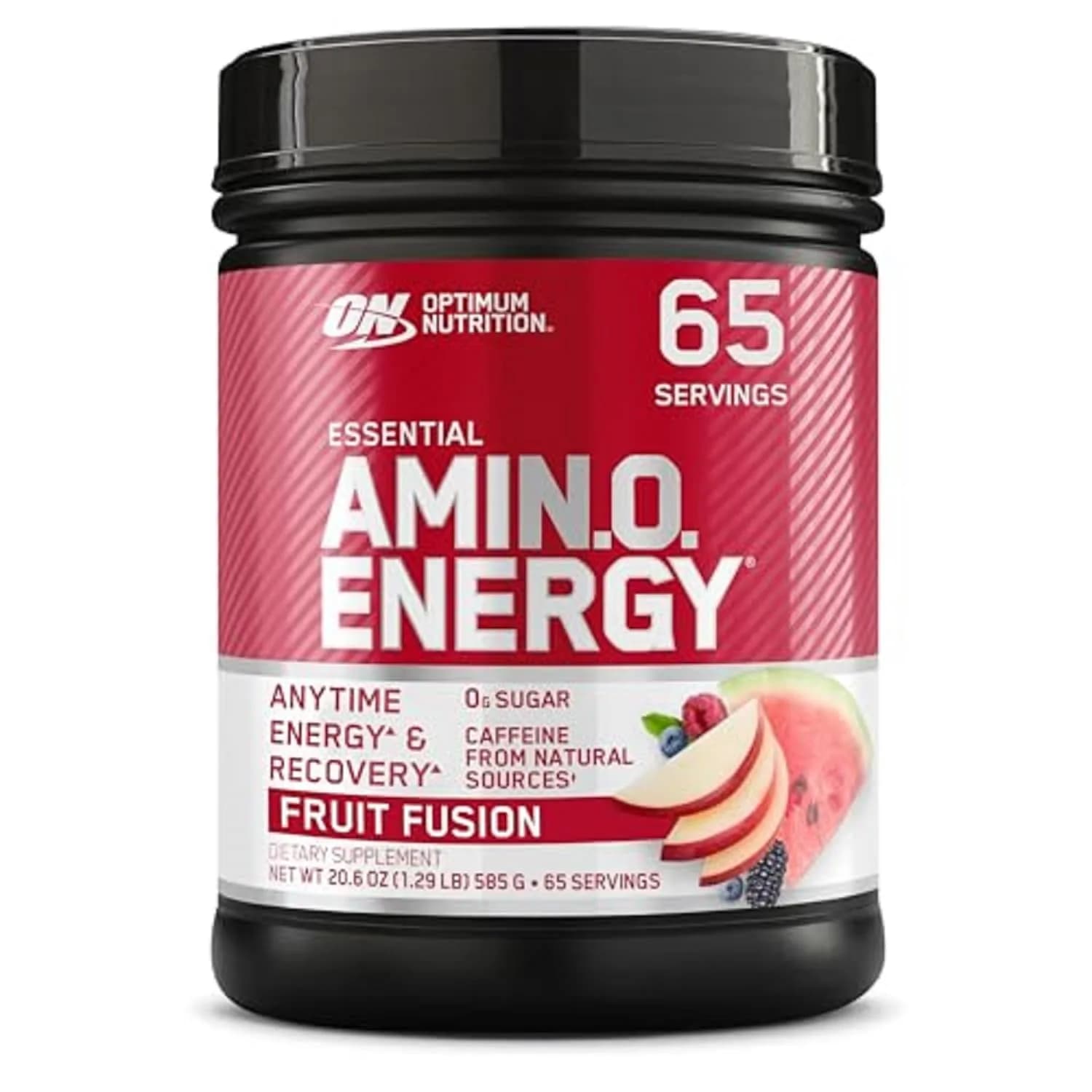 Optimum Nutrition Amino Energy Fruit Fusion Pre Workout Powder, 65 Servings | Amino Acids for Muscle Recovery & Energy - main product image