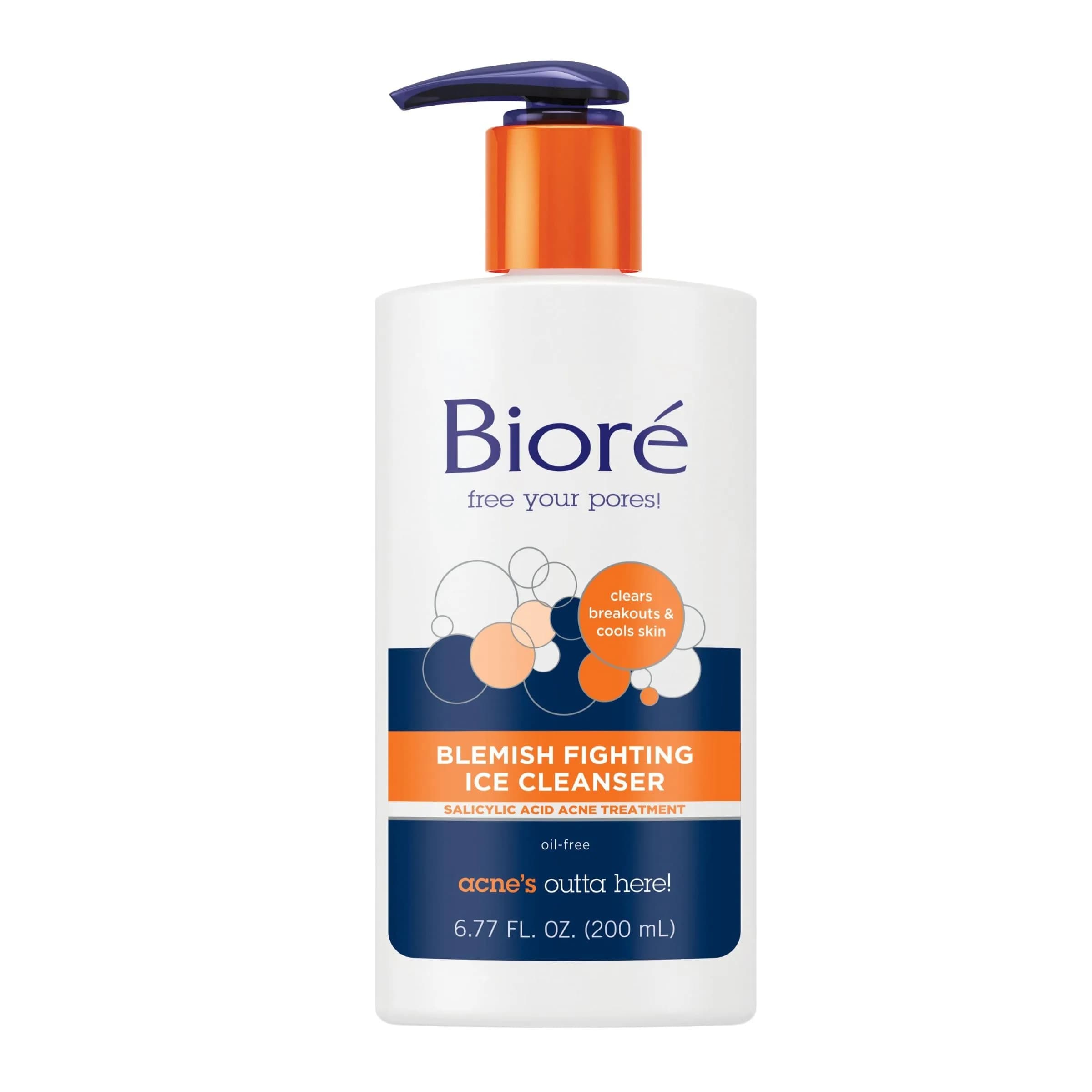 Bioré Blemish Fighting Ice Cleanser Gel 200ml (6.77 Fl Oz) | Fights Breakouts with Salicylic Acid - main product image