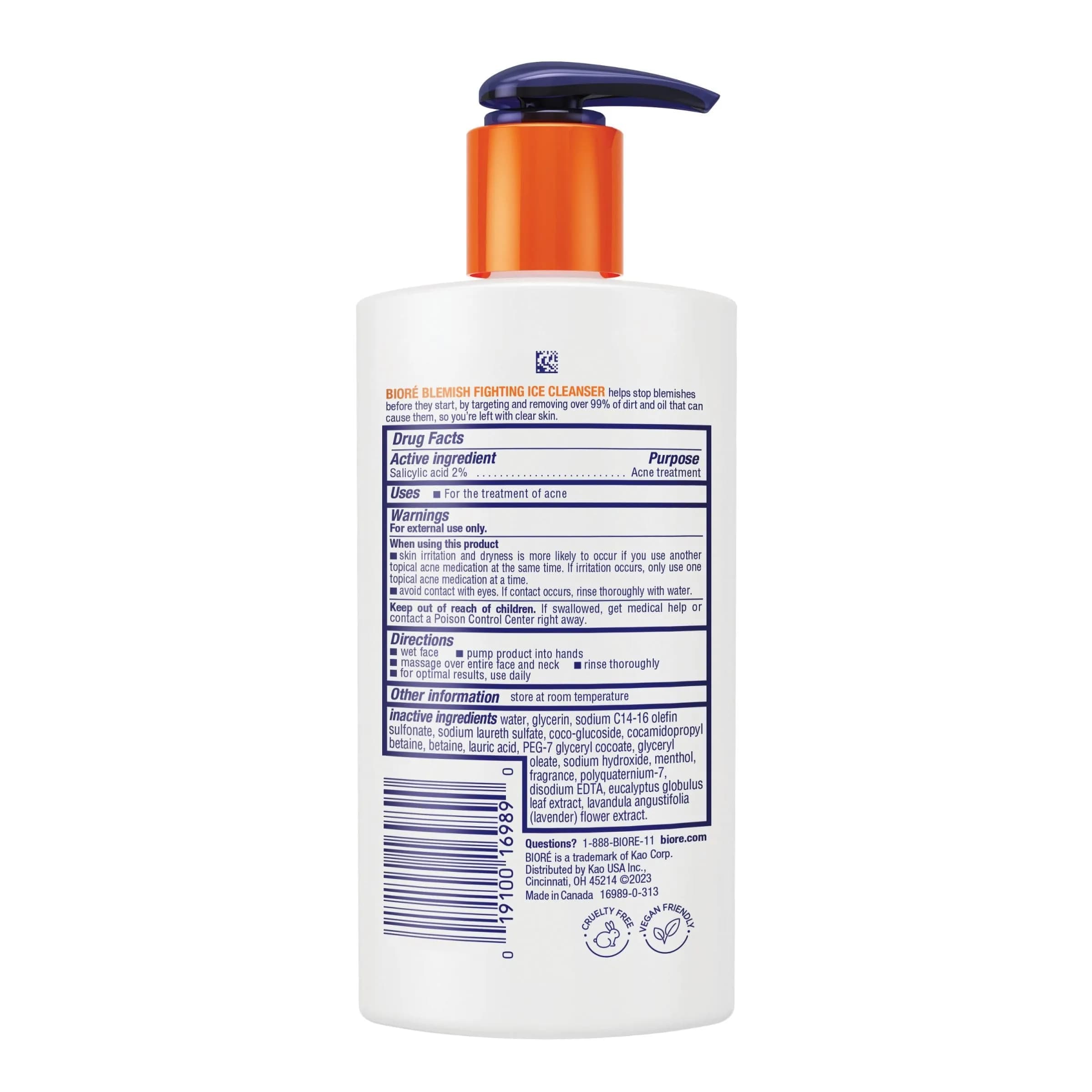 Bioré Blemish Fighting Ice Cleanser Gel 200ml (6.77 Fl Oz) | Fights Breakouts with Salicylic Acid - view 5