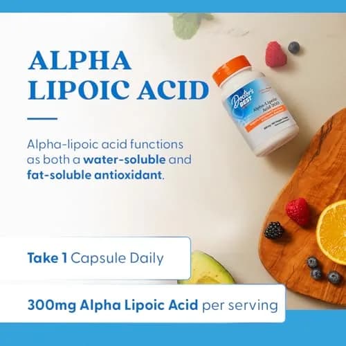 Doctor's BEST Alpha Lipoic Acid Supplement 300mg | 180 Veg Capsules thumbnail 4