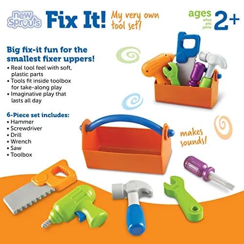 Learning Resources New Sprouts Fix It! Tool Set 6 Pieces | Develops Fine Motor Skills thumbnail 7